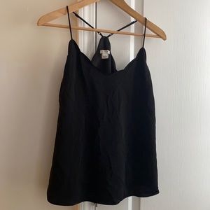 Black Jcrew scalloped sleeveless top